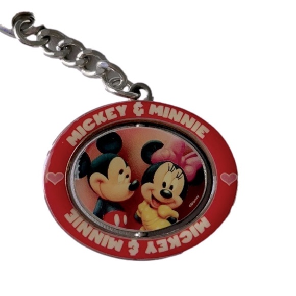 Disney Accessories - Vintage Disney Mickey and Minnie Spinning Keychain